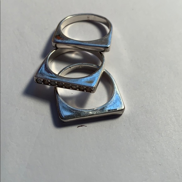 Sterling Silver Guess Rings (3 piece) - Picture 4 of 6